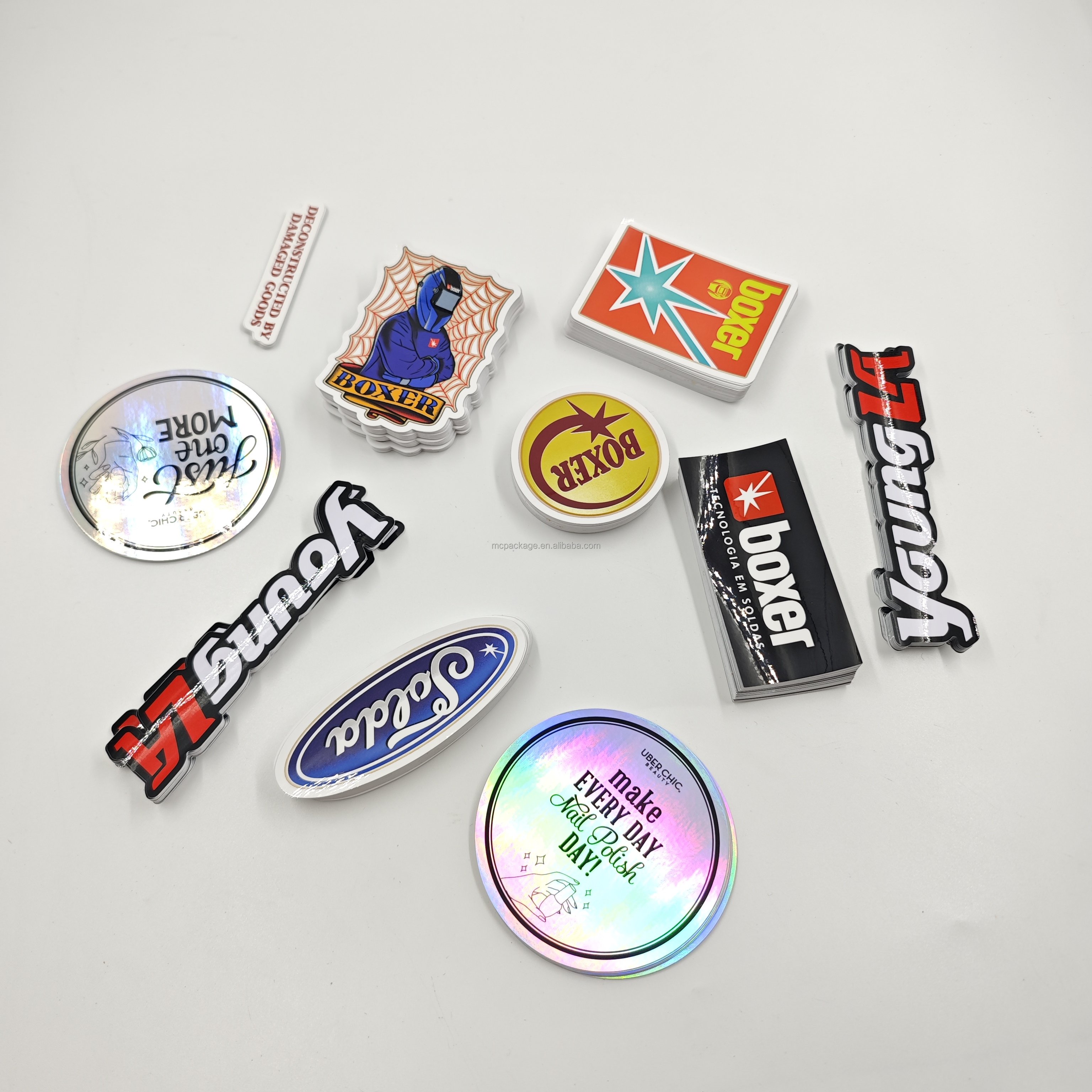 Custom Logo Die Cut Sticker Label Printing UV-Proof and Waterproof Cartoon Stickers