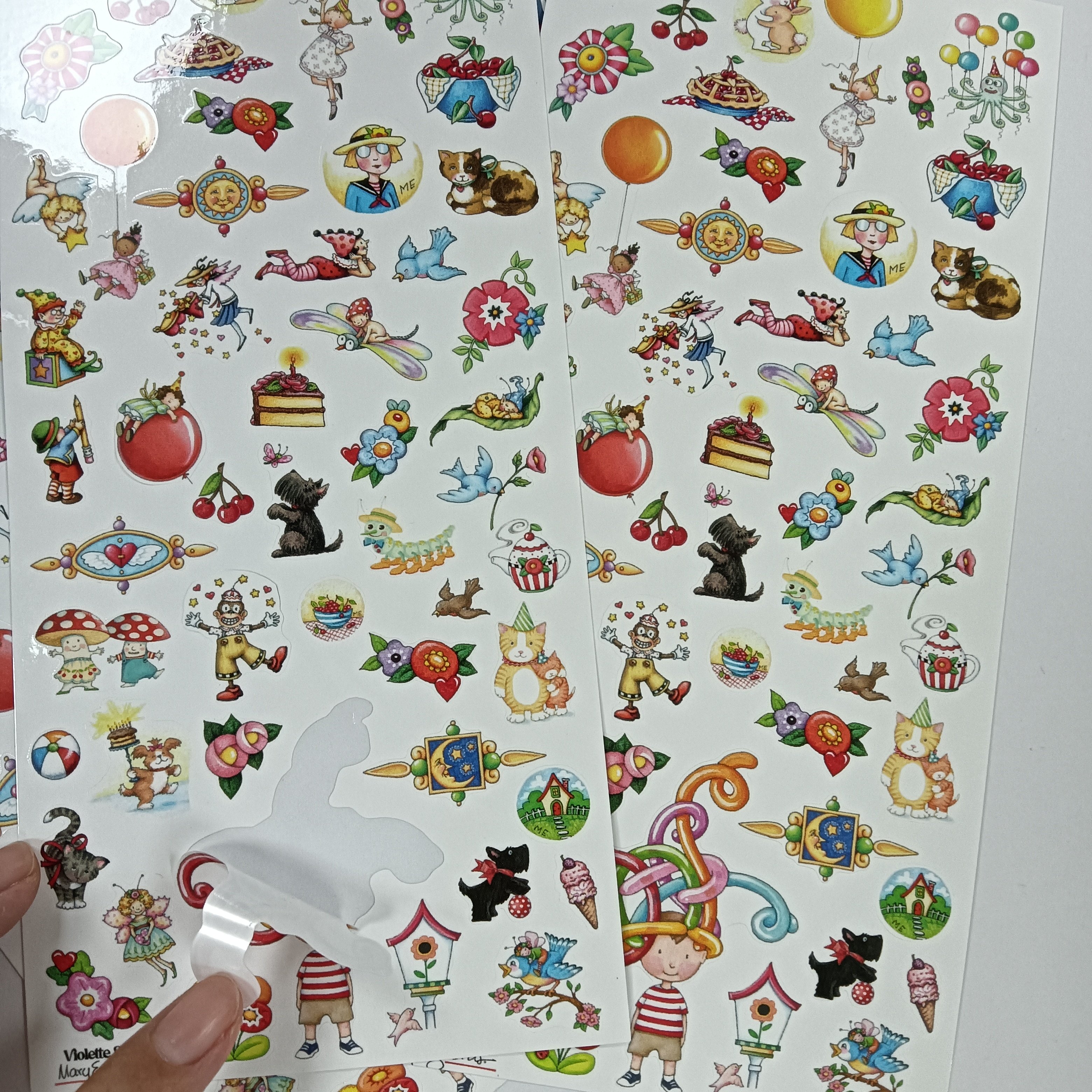 A4 A5 A6 custom label stickers kiss cut logo with decal stickers vinyl hologram cartoon stickers factory direct sell