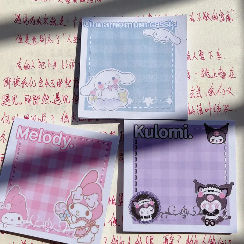 Factory wholesale cartoon anime cute durable vinyl PVC waterproof little girl quality memo stickers
