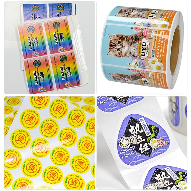 QR code trademark self-adhesive logo label Transparent Milk Tea take-out advertising label sticker customization