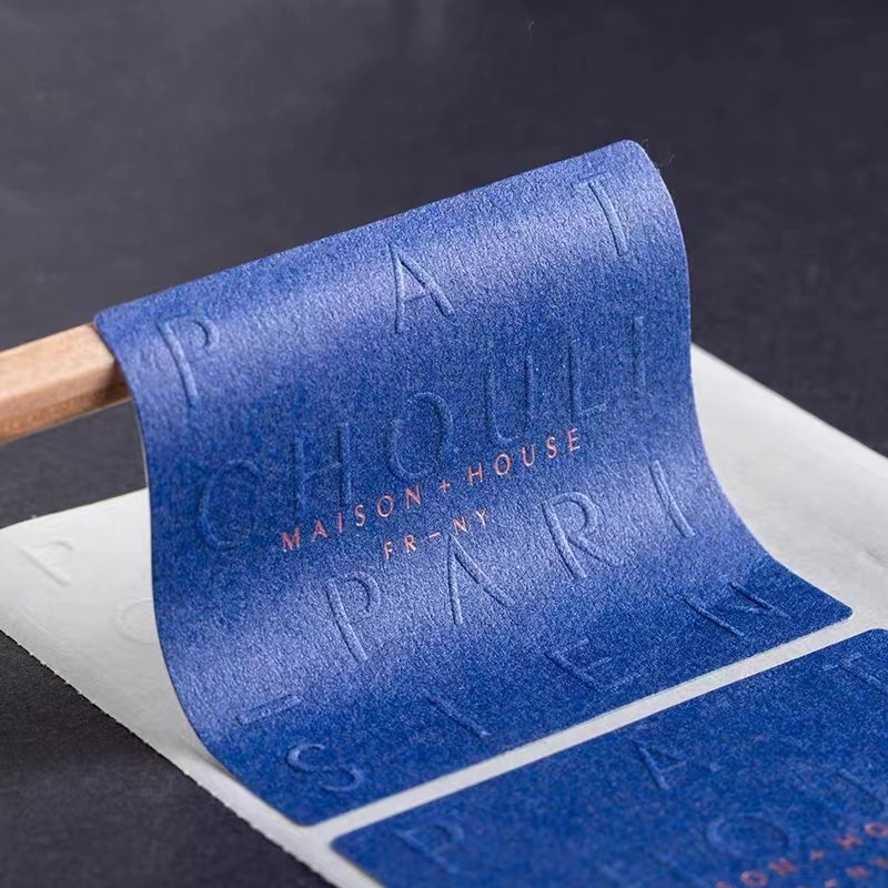 sticker embossed label LOGO printing custom sealing matte sticker Custom adhesive brand logo sticker