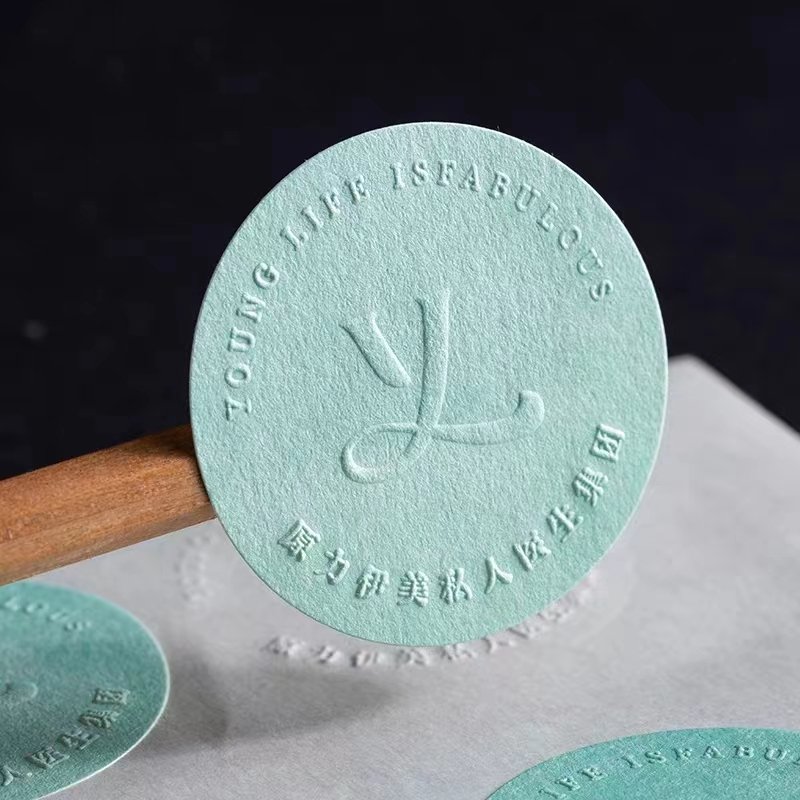 sticker embossed label LOGO printing custom sealing matte sticker Custom adhesive brand logo sticker