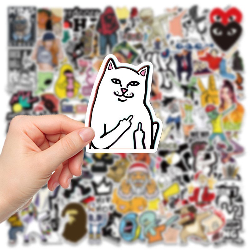 Custom Waterproof Holographic Adhesive Cartoon Sticker Label Sticker Logo Waterproof Vinyl Stickers Sheets