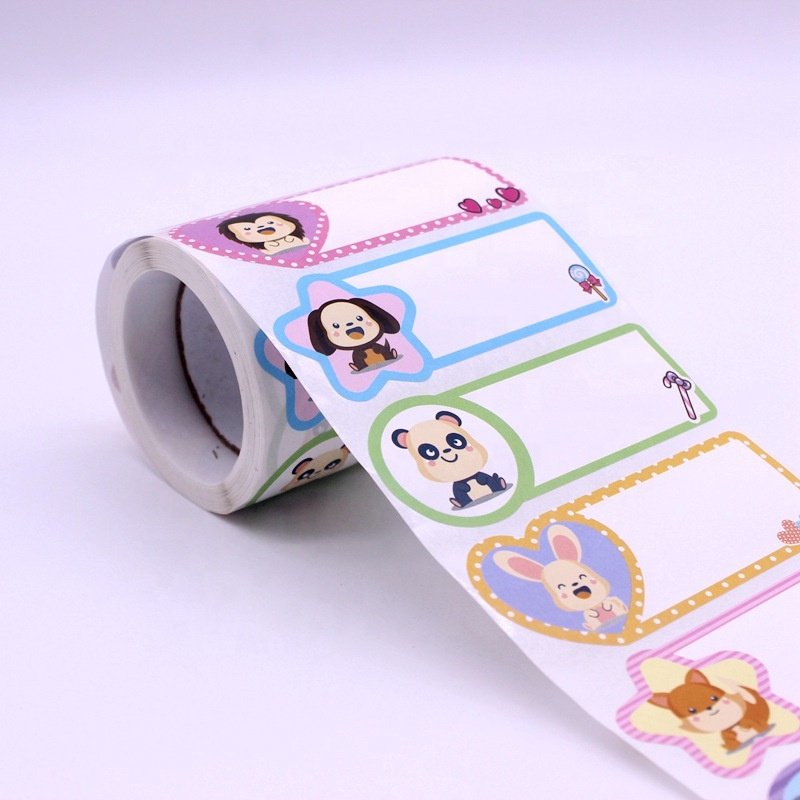 Personalised Tag Custom Cartoon Hello My Name Is Sticker Label Rolls In Low Price For Kids