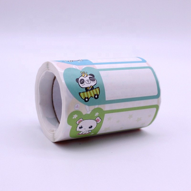 Personalised Tag Custom Cartoon Hello My Name Is Sticker Label Rolls In Low Price For Kids