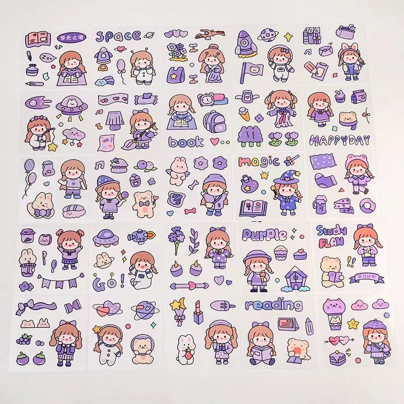 Die Cut Waterproof Vinyl Pvc Adhesive Cute Animals Cartoon Custom Logo Stickers Packaging Labels
