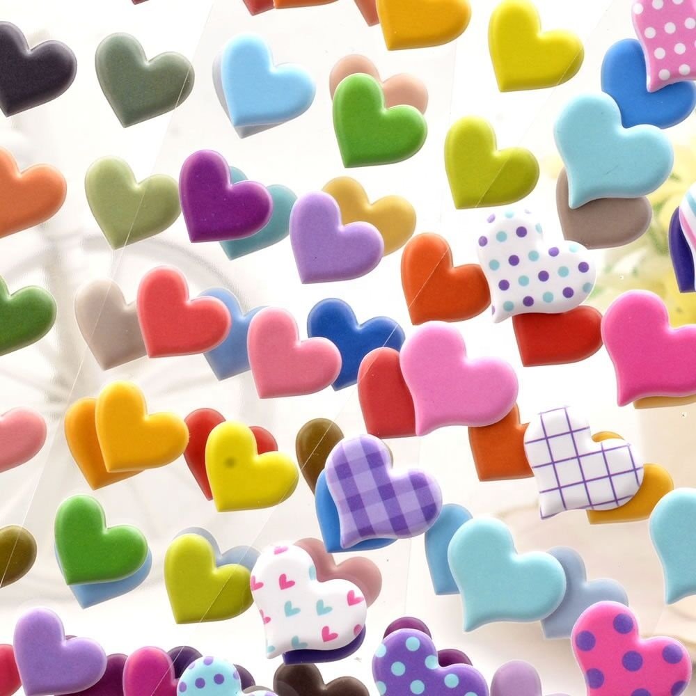 Custom Cartoon Paper Stickers Design Kid 3D Puffy Sticker For Kids