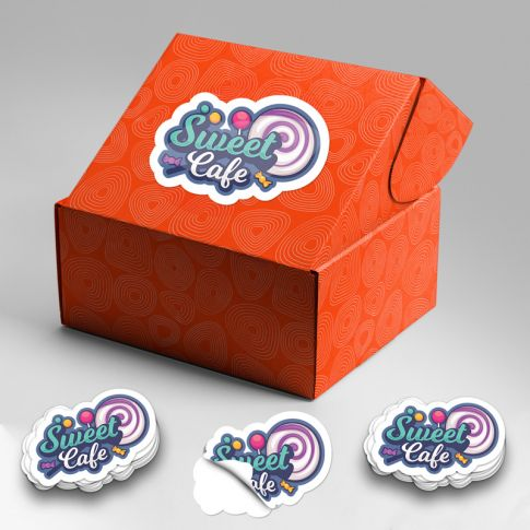 Custom Printing Die Cut Vinyl Stickers , Adhesive Waterproof PVC Label Company Logo Design Cartoon Stickers