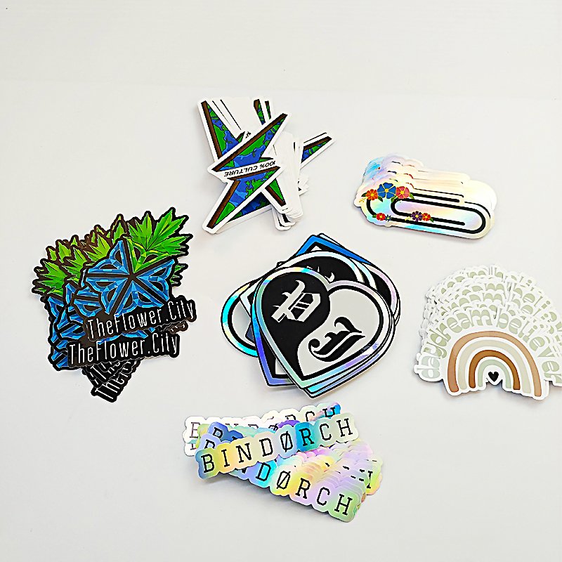 Custom Logo Vinyl Cartoon Stickers Individually Die Cut Promotional Labels