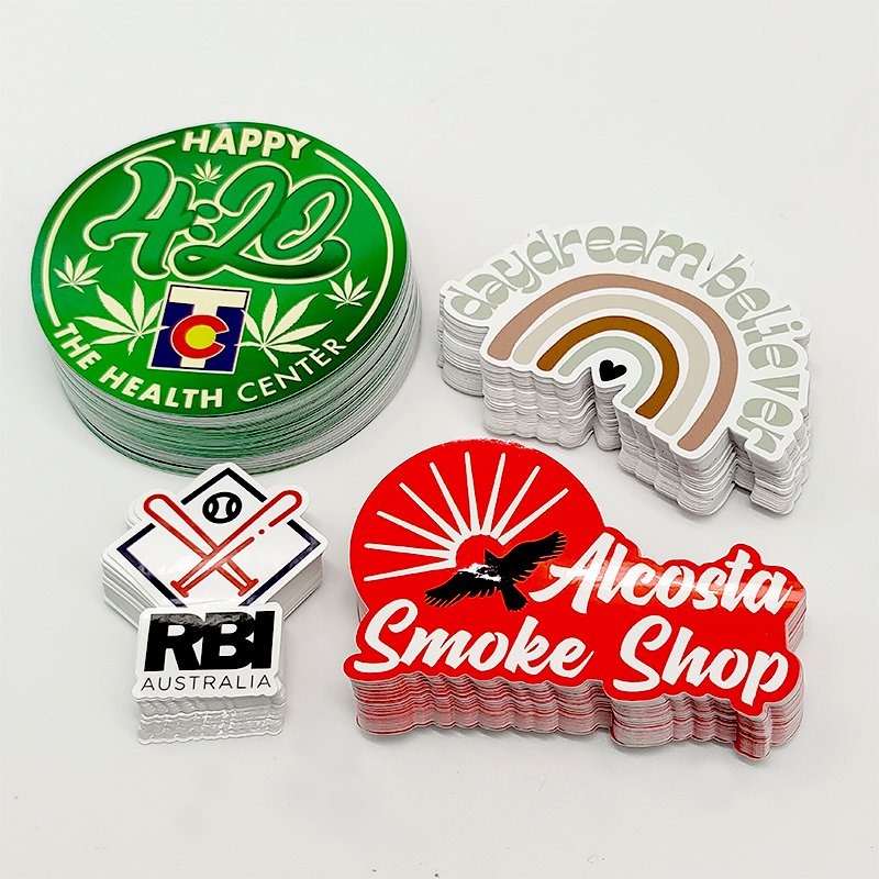 Custom Logo Vinyl Cartoon Stickers Individually Die Cut Promotional Labels