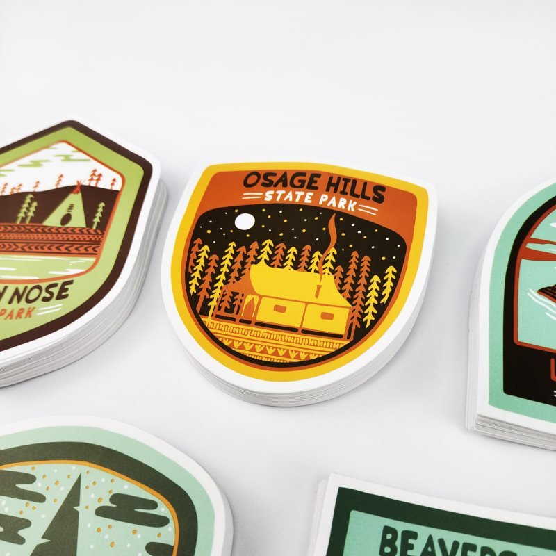 Custom Logo Vinyl Cartoon Stickers Individually Die Cut Promotional Labels