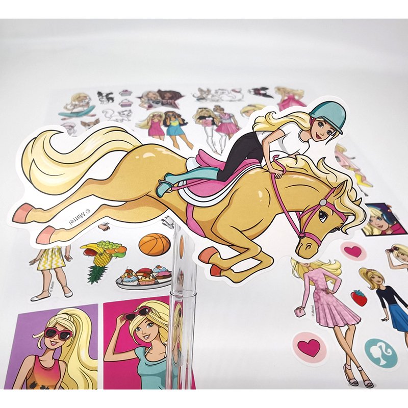 Customized cartoon children's label set paper page kiss cut aliexpress cute kawaii cartoon stickers of the package environmental