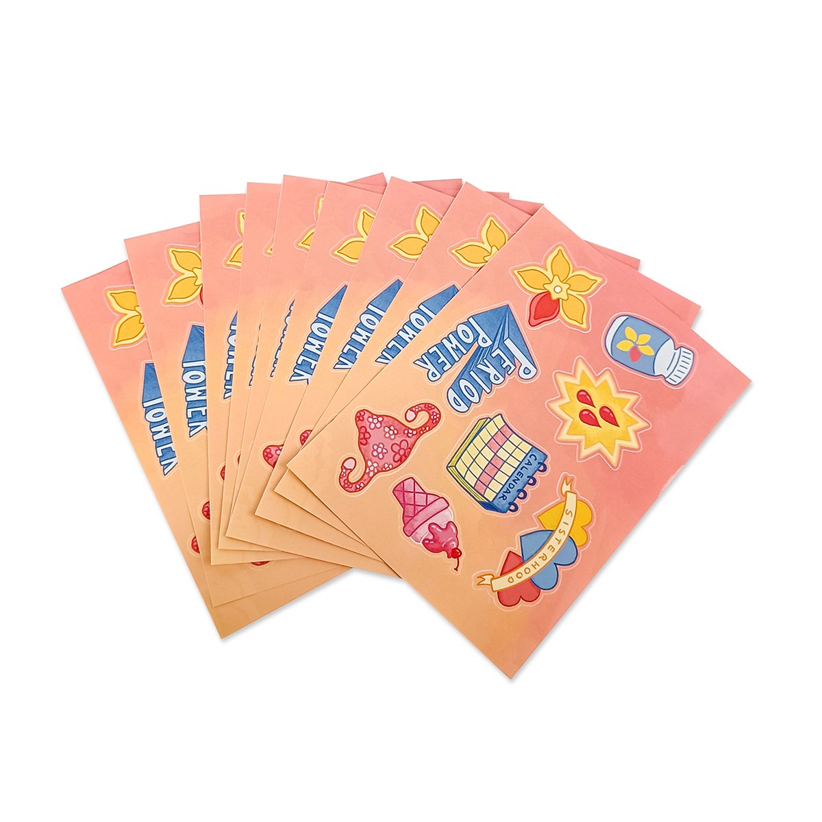 Custom Cartoon Style Adhesive Decorative Journal Scrapbook Stickers Waterproof Kiss Cut DIY PVC Paper Sticker Sheet Phone