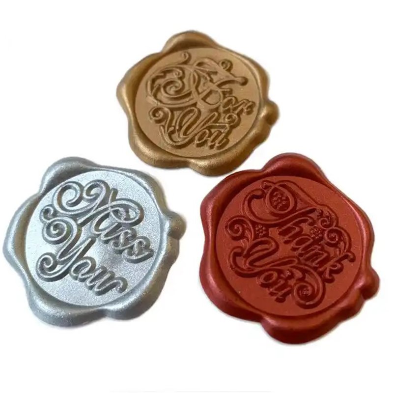 custom wax seal embossed label stickers sealing wax stamps seal stickers Embossed Sticker