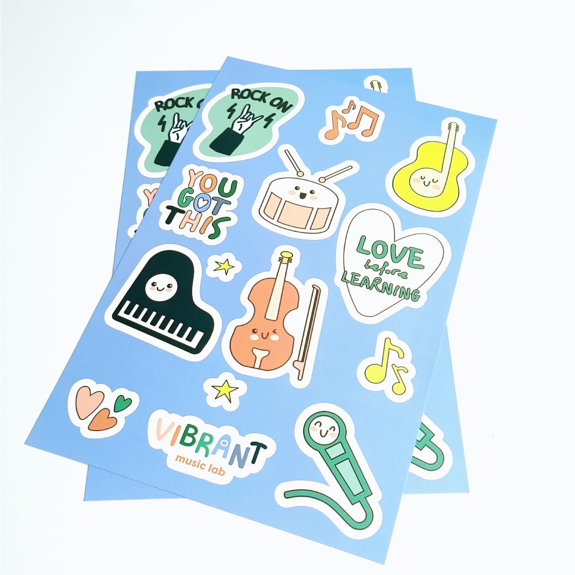 Custom sticker logo cartoon kiss cut stickers sheets waterproof vinyl adhesive die cut sticker for packaging