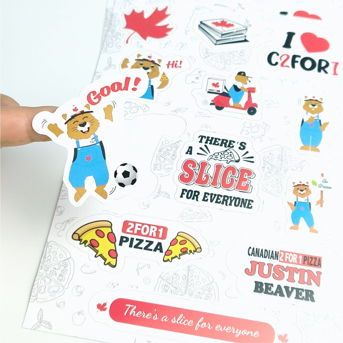 Custom sticker logo cartoon kiss cut stickers sheets waterproof vinyl adhesive die cut sticker for packaging