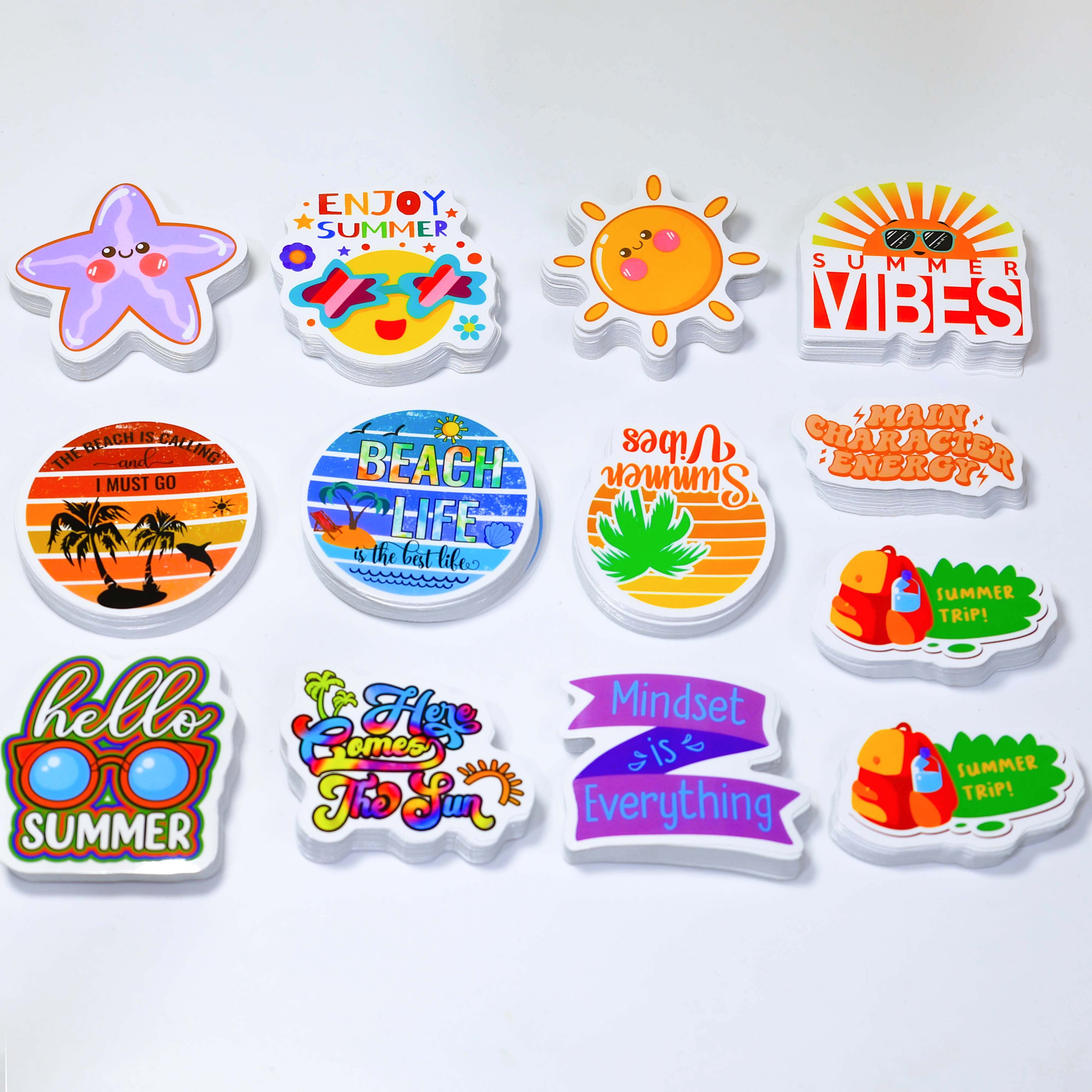 Custom Vinyl Die Cut Sticker UV Printed Holographic Cartoon Label Self-Adhesive Waterproof Logo Sticker