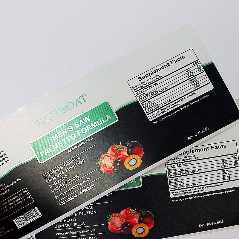 Sticker Factory printing comes with dietary supplement packaging label printing packaging sticker
