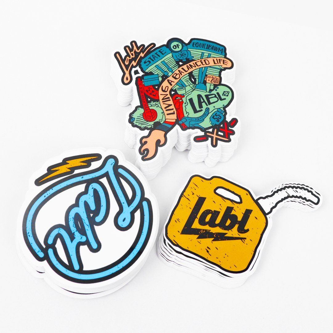 Custom logo design brand hologram die cut sticker waterproof cartoon die cut logo label stickers