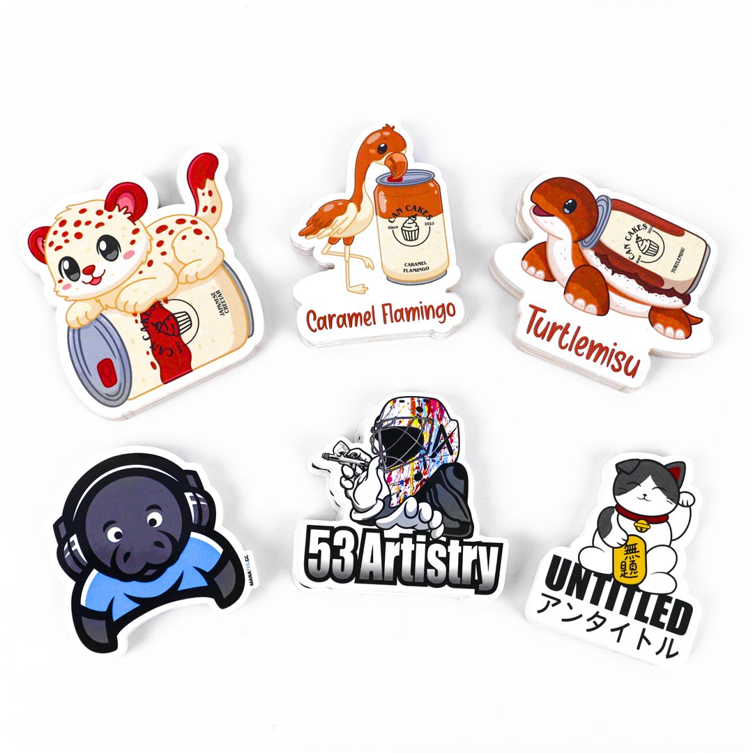 Custom logo design brand hologram die cut sticker waterproof cartoon die cut logo label stickers