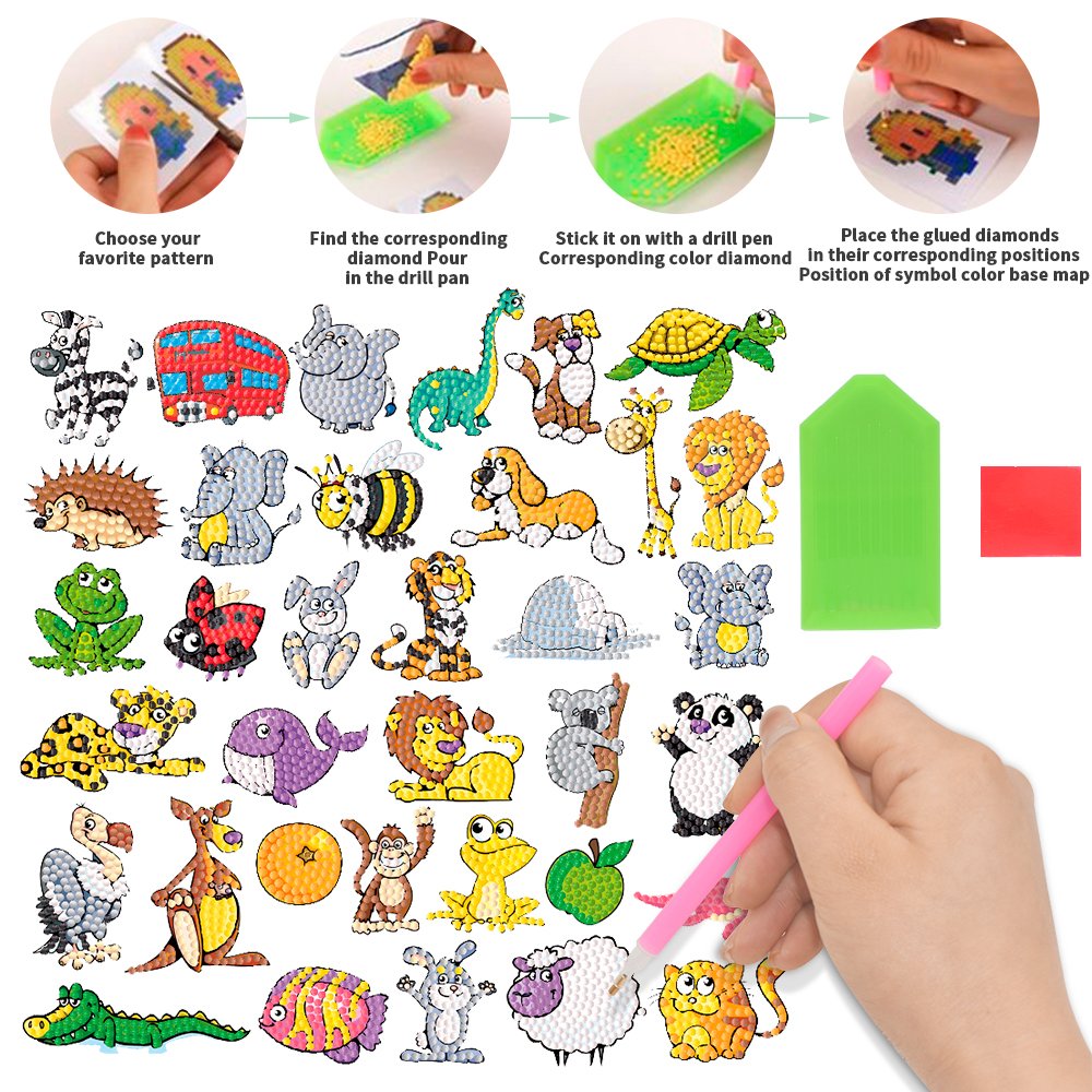Wholesale children's diamond painting set 5D DIY diamond set by digital painting, handmade stickers, children's handicrafts