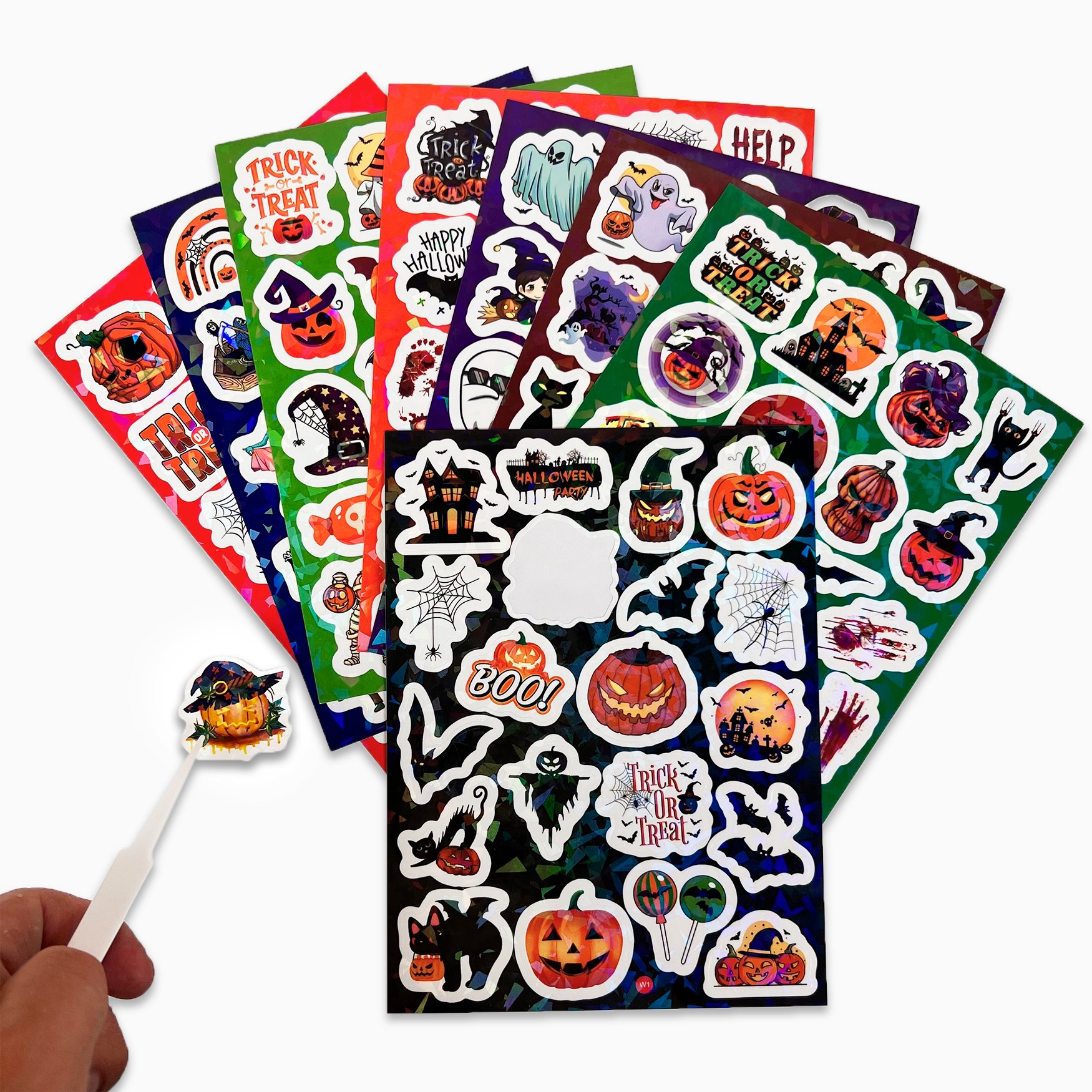 Low MOQ Waterproof Adhesive Custom Vinyl Paper Sticker Sheet Glitter Printing Cartoon Kiss Cut Sticker