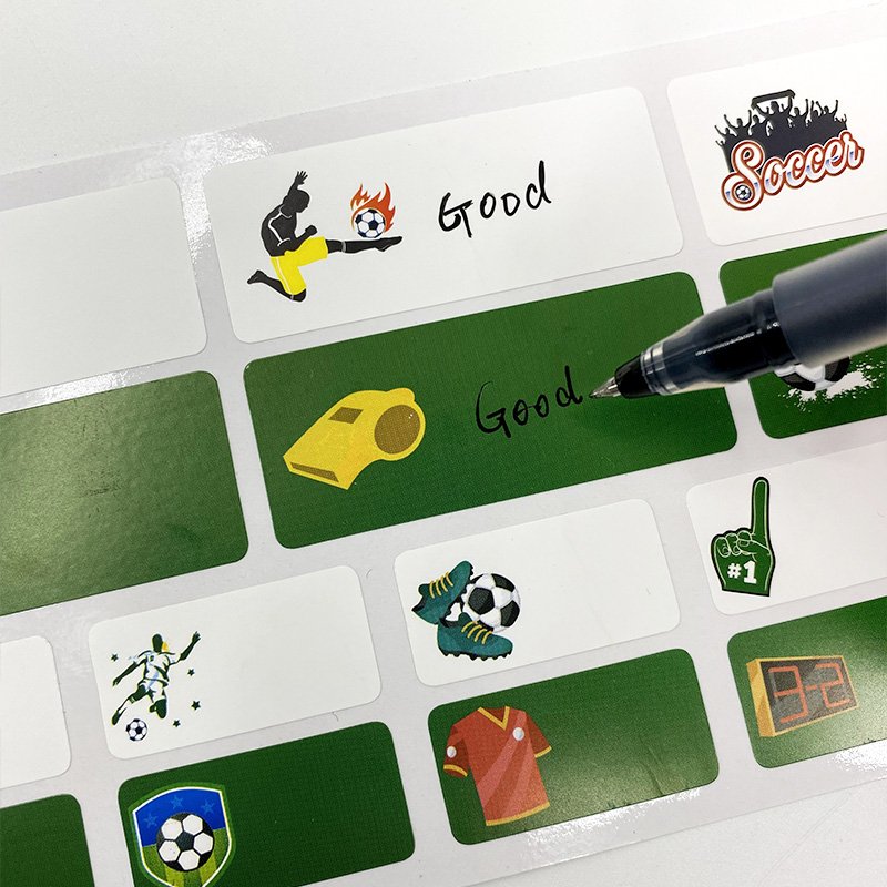 Name Label Stickers White Rectangle Self Adhesive File Folders Labels For Filing Envelops Tags Essential Oil Milk Bottle Cup Waterproof name sticker