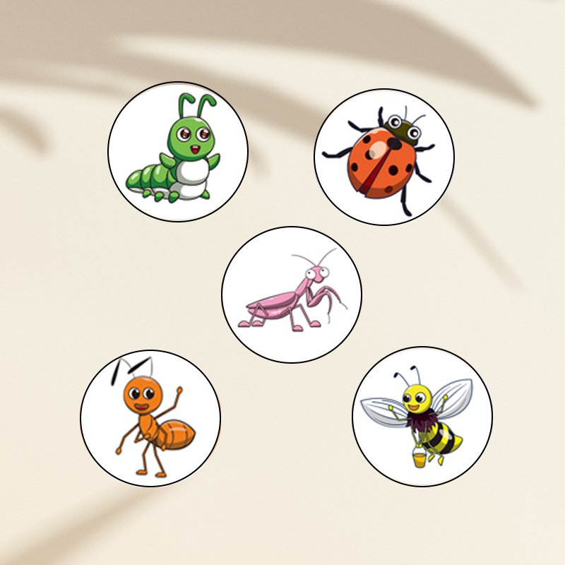Feel Warm Color Change Sticker Cartoon Style Meet Heat Color Change Sticker