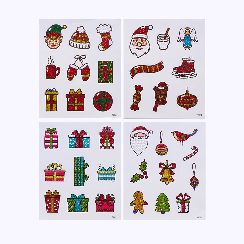 5D DIY Diamond Painting Christmas Cartoon Diamond Embroidery Mosaic Stickers Kits for Kids
