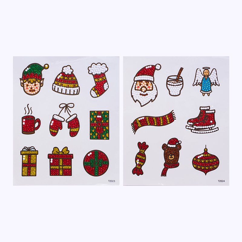 5D DIY Diamond Painting Christmas Cartoon Diamond Embroidery Mosaic Stickers Kits for Kids