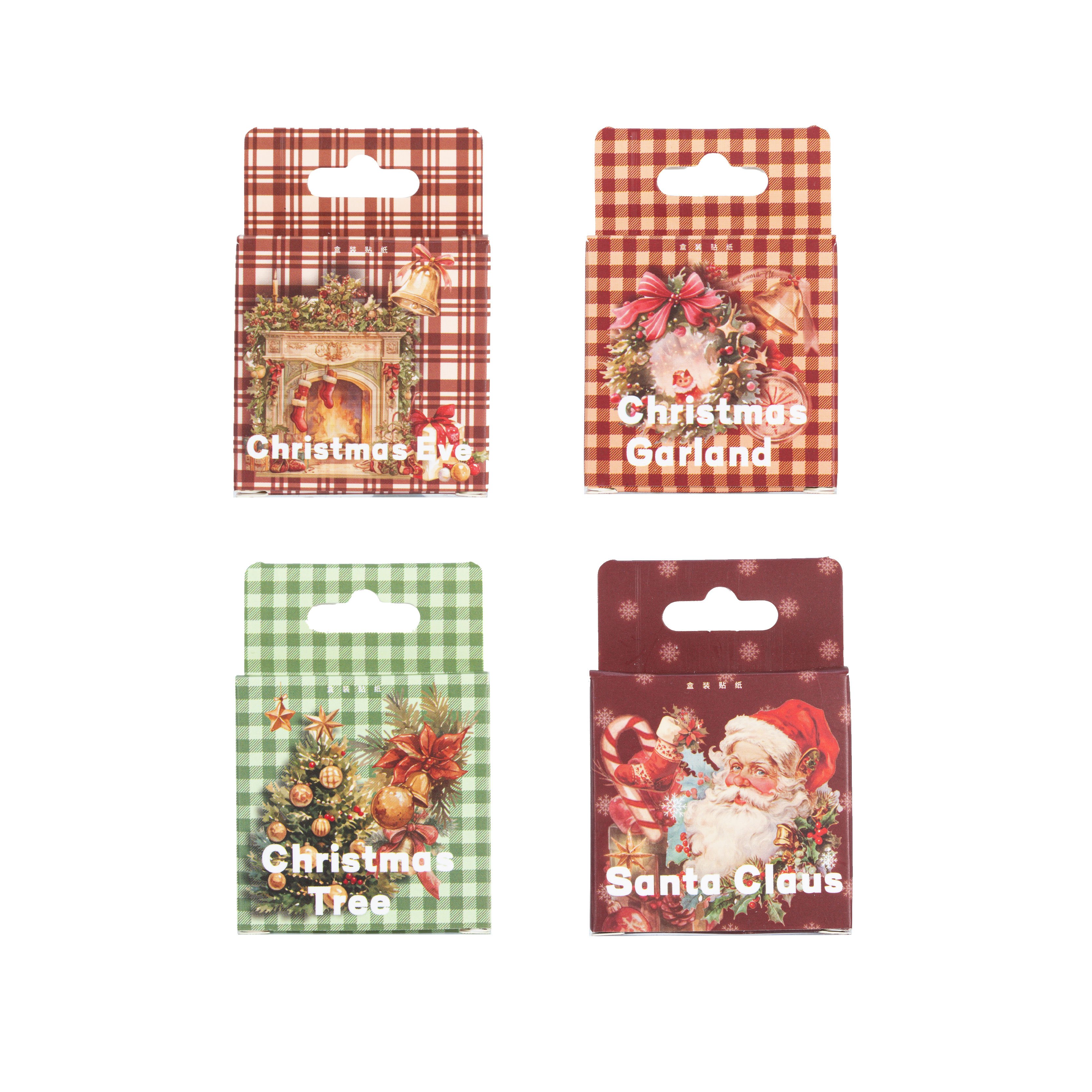 Christmas Series Cute Cartoon Vinyl Sticker Pack Hand Account Decoration Collage Material Stationery Scrapbooking Journal Laptop
