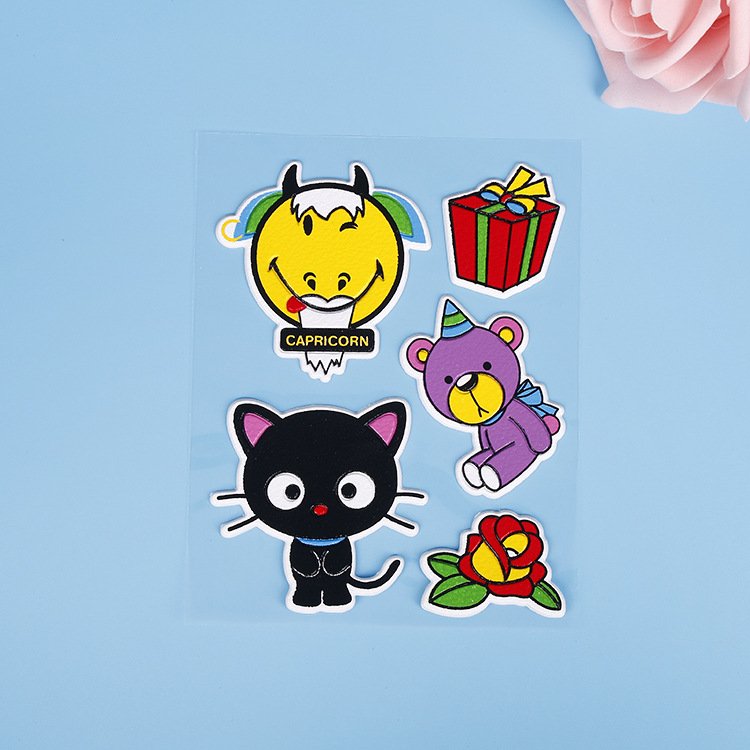 Custom Kids Cute Puffy Stickers Wild Animals Cats Dogs Girls Boys Rewards 3D Cartoon Sticker
