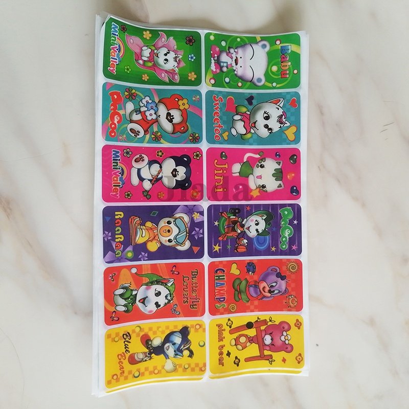 Factory price self-adhesive sticker cartoon sticker label