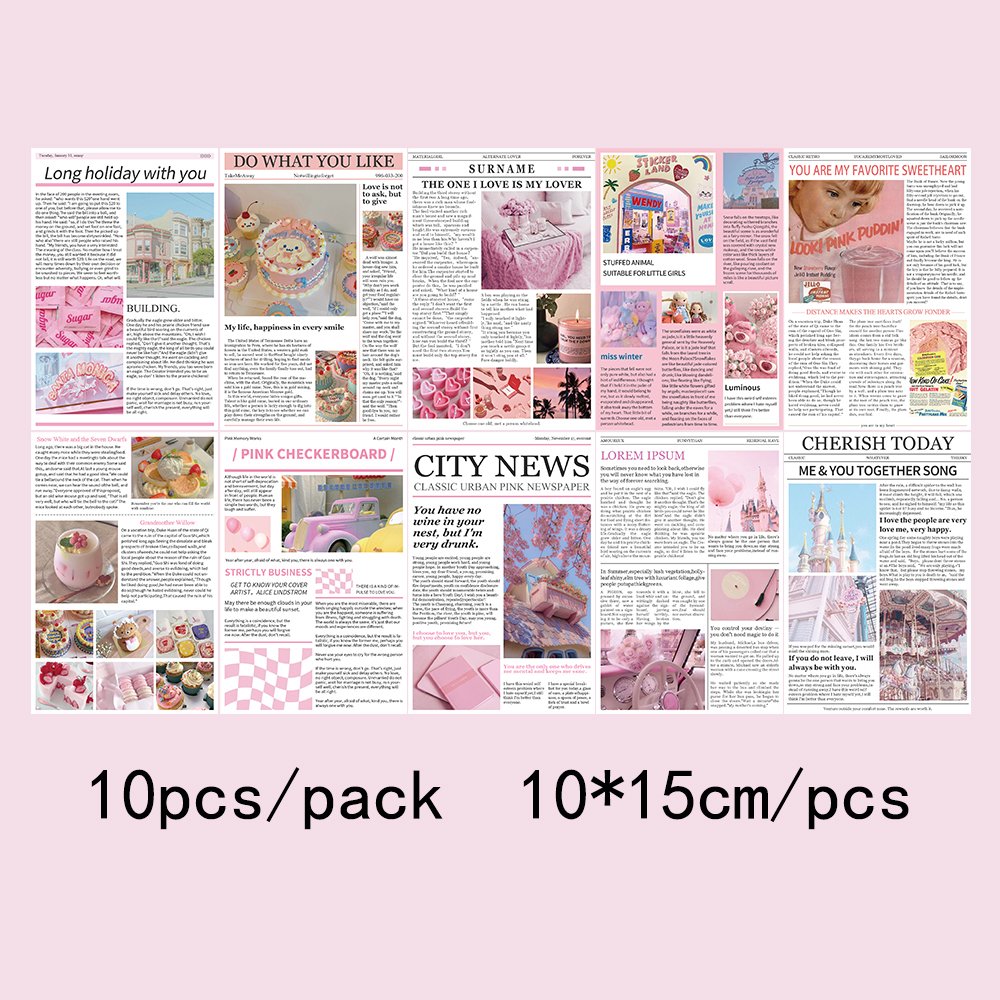10pcs Ins Style American Card Home Interior Wall Room Decoration Girls Bedroom Background Material Collage Gifts