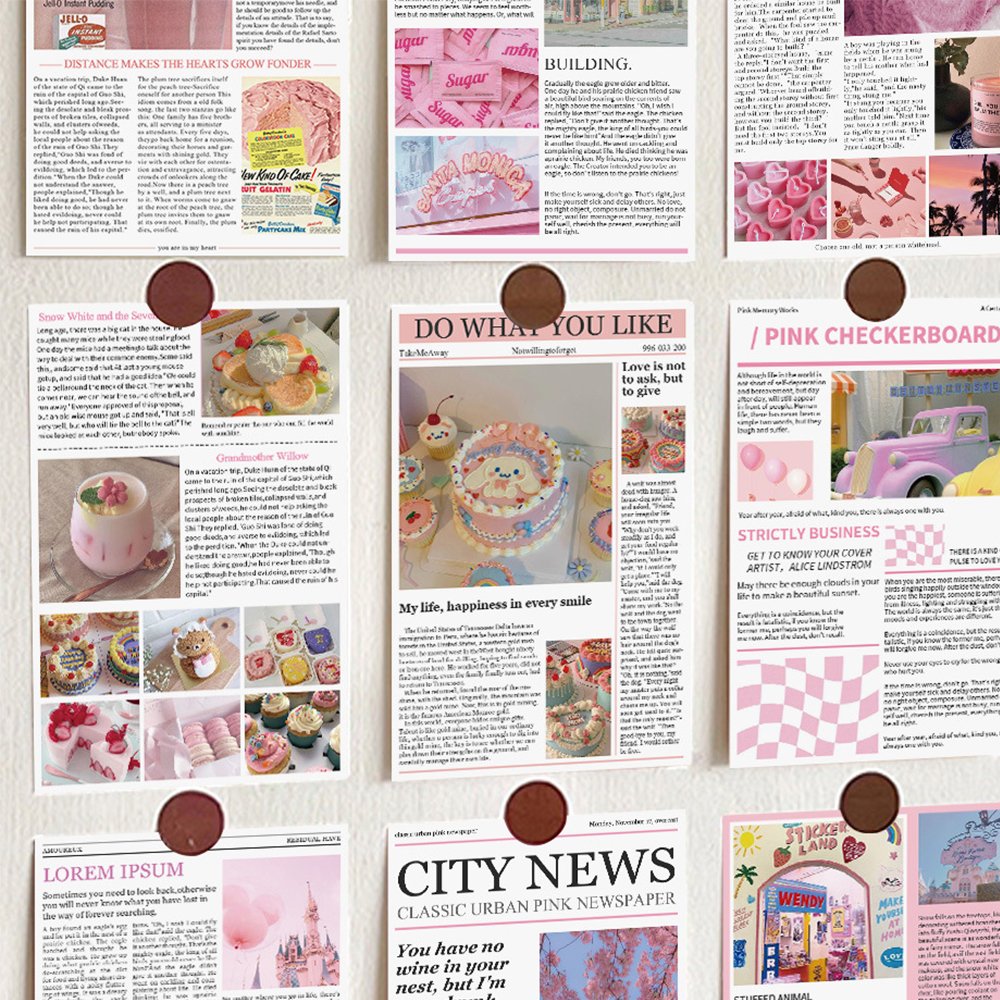 10pcs Ins Style American Card Home Interior Wall Room Decoration Girls Bedroom Background Material Collage Gifts