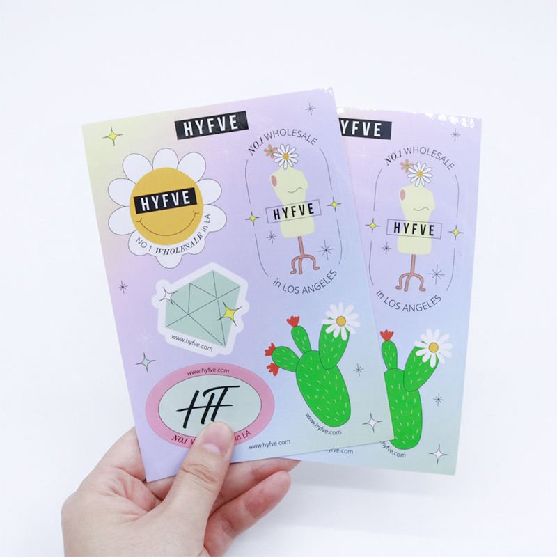 Wholesale funny all color Decorative Adhesive Sticker Vinyl kiss cut Cute Kawaii Cartoon Sticker Sheet