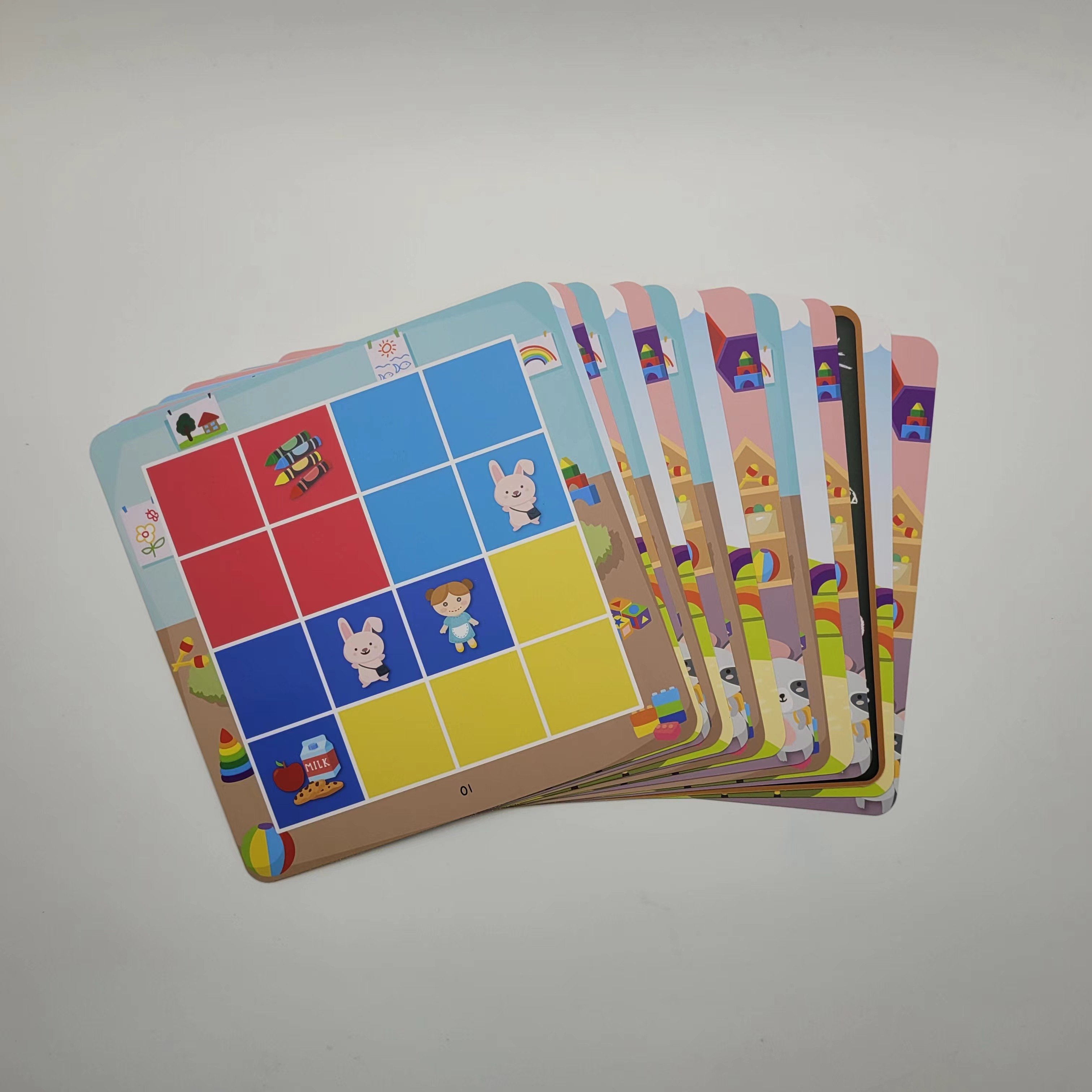 Back to school board game primary level TPE reusable TPR sticker washable custom OEM design waterproof vinyl sticker