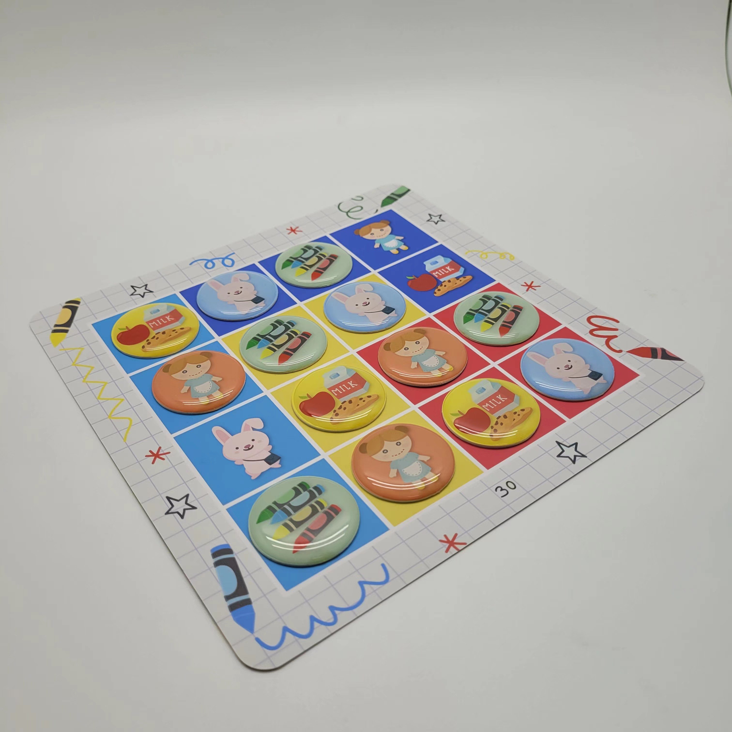 Back to school board game primary level TPE reusable TPR sticker washable custom OEM design waterproof vinyl sticker