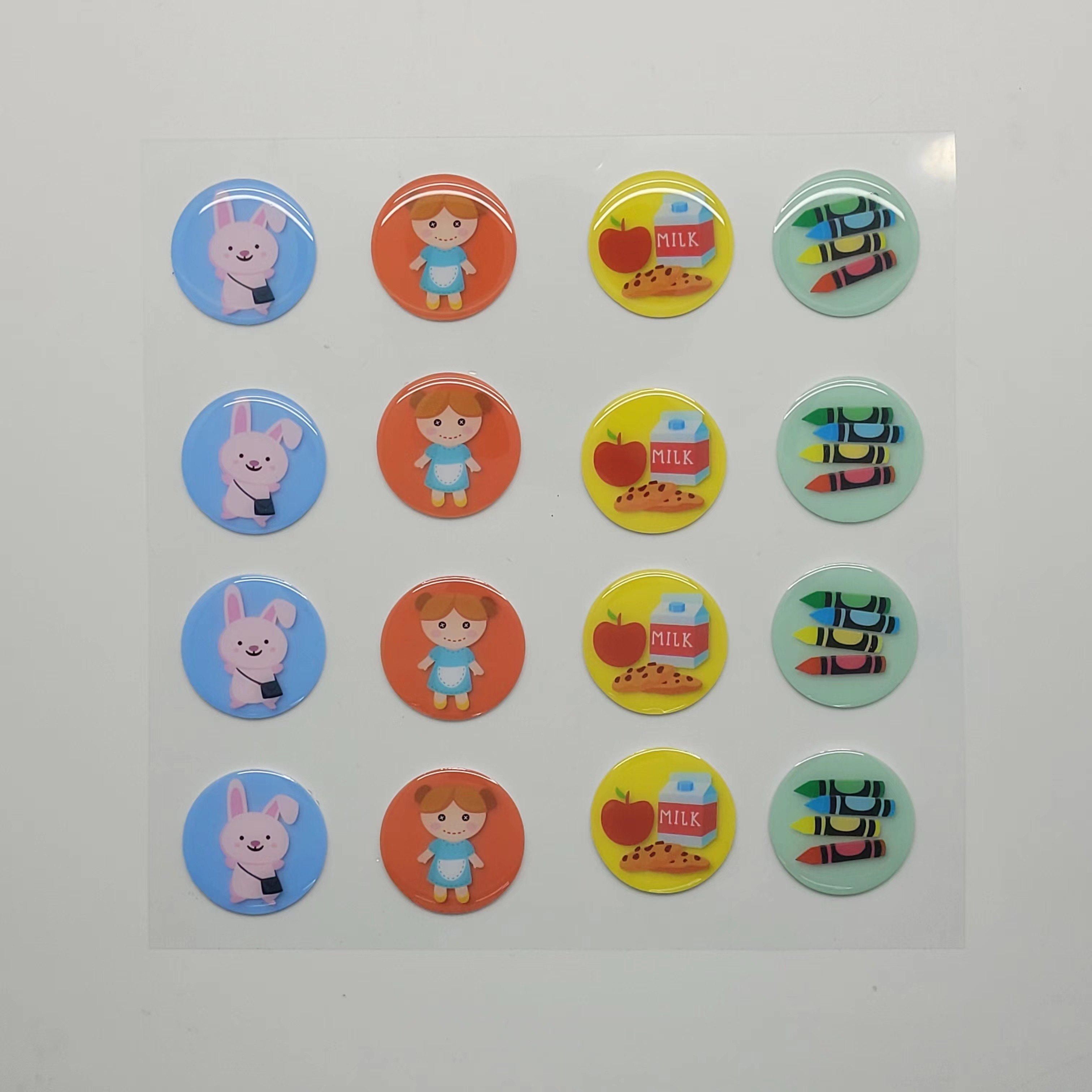 Back to school board game primary level TPE reusable TPR sticker washable custom OEM design waterproof vinyl sticker