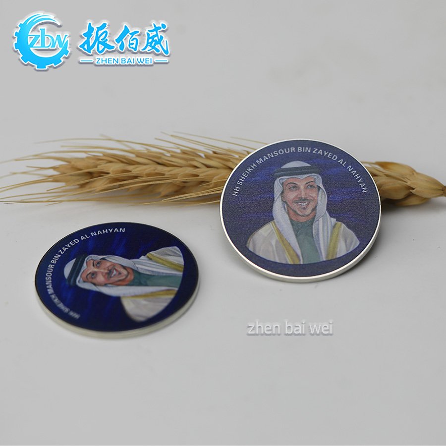 Factory custom metal round UV printing funny character magnet badge custom alloy creative strong magnetic refrigerator magnet