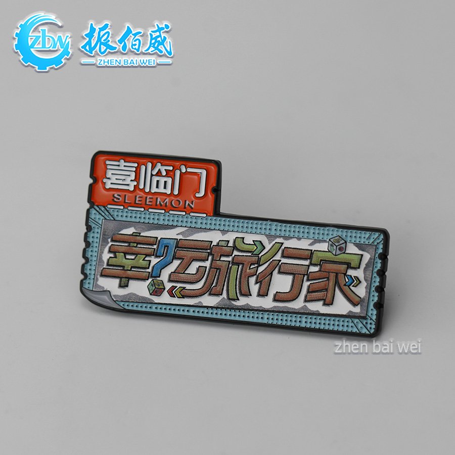 Factory custom metal round UV printing funny character magnet badge custom alloy creative strong magnetic refrigerator magnet