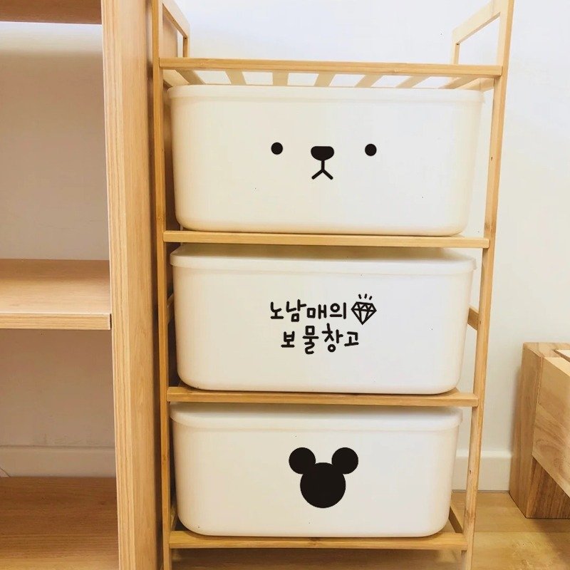 Home clothing shoes and hats category identification Waterproof wall sticker Cartoon cabinet closet organizer tips stickers