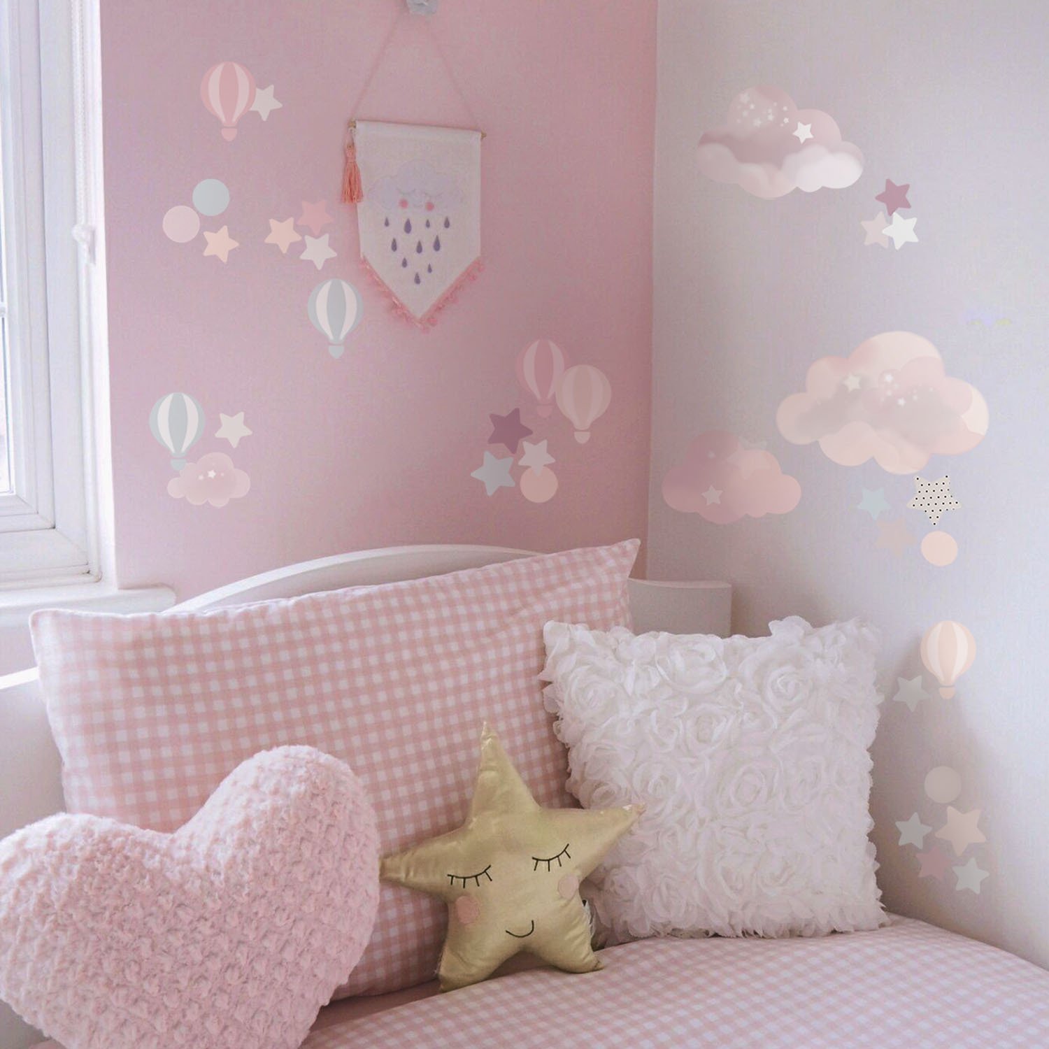 Self Adhesive Waterproof Cartoon Canvas Sticker For Children's Room Background