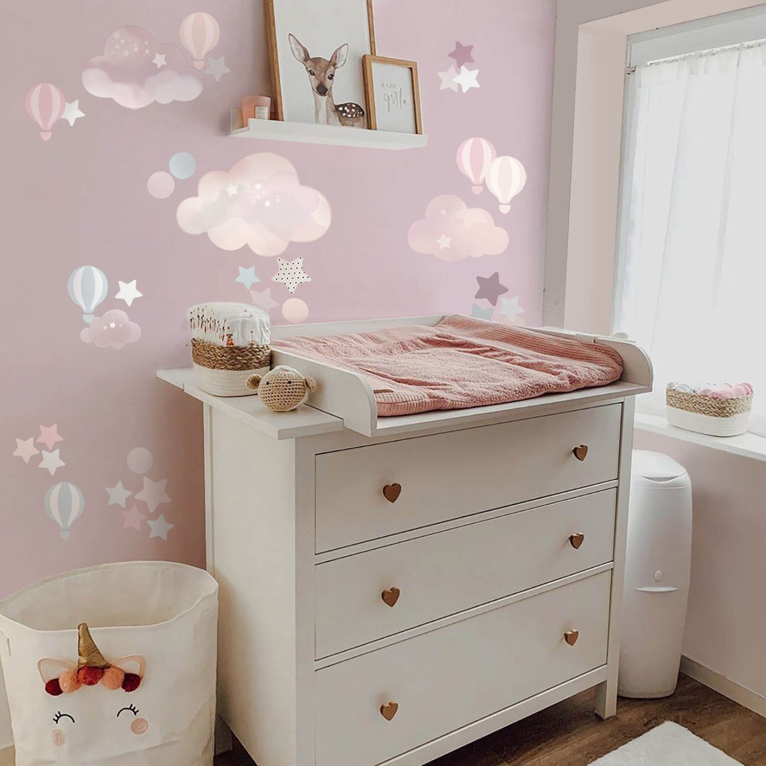 Self Adhesive Waterproof Cartoon Canvas Sticker For Children's Room Background