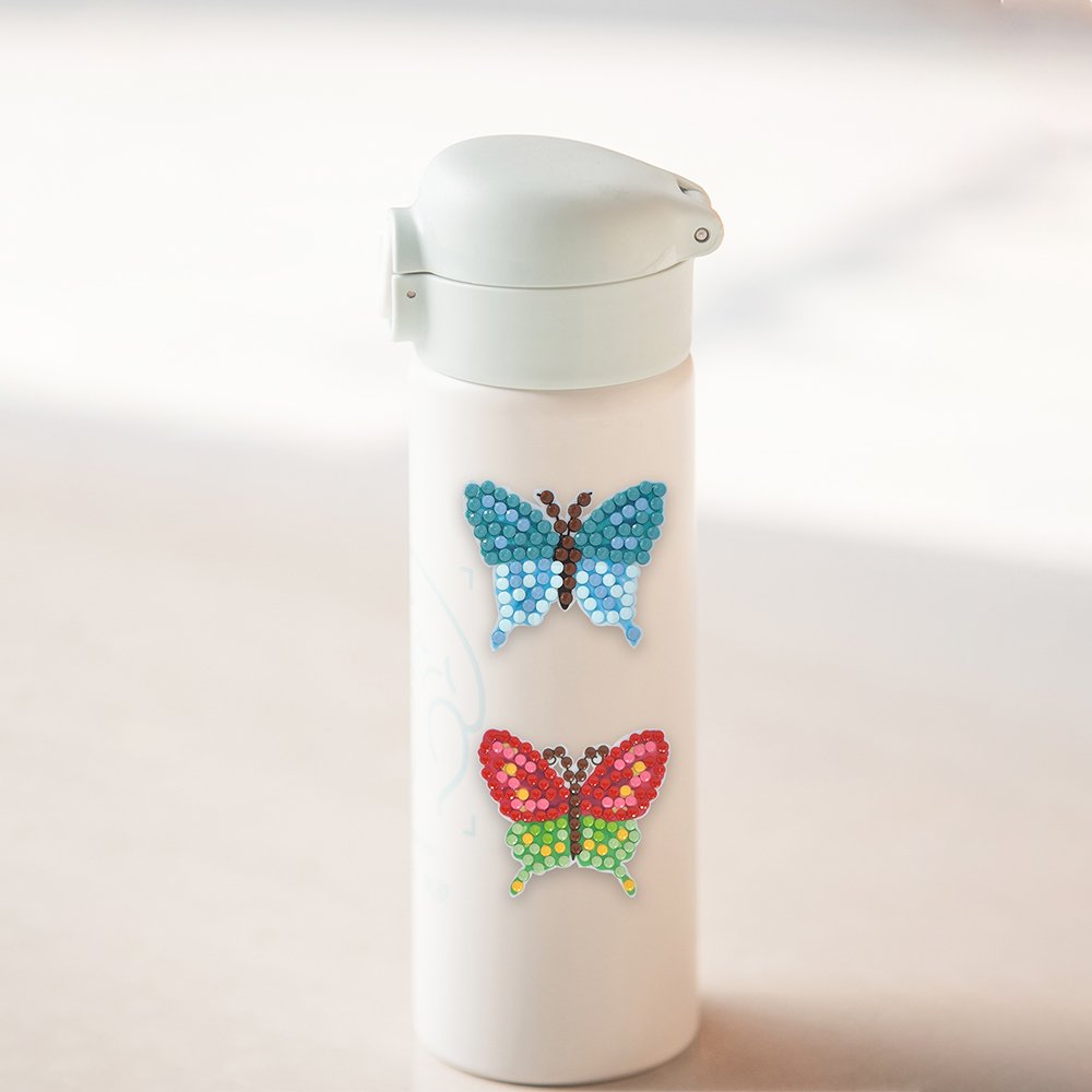 Cartoon Butterfly Diamond Painting Sticker Set, Children's Diamond Dot Art Painting DIY Diamond Painting