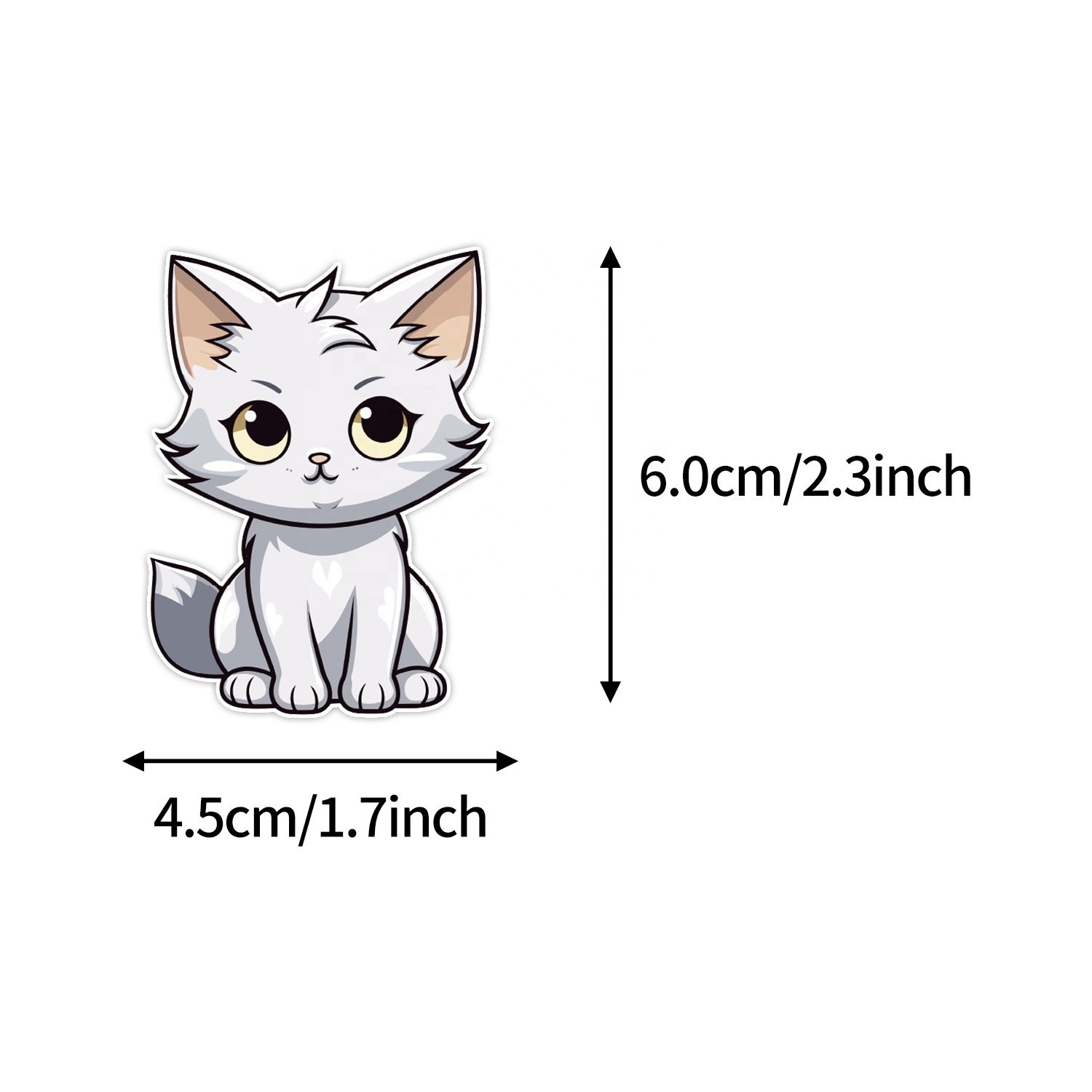 50 cute cartoon kitten and puppy graffiti stickers Mobile phone cup computer waterproof hand tent pvc self adhesive sticker