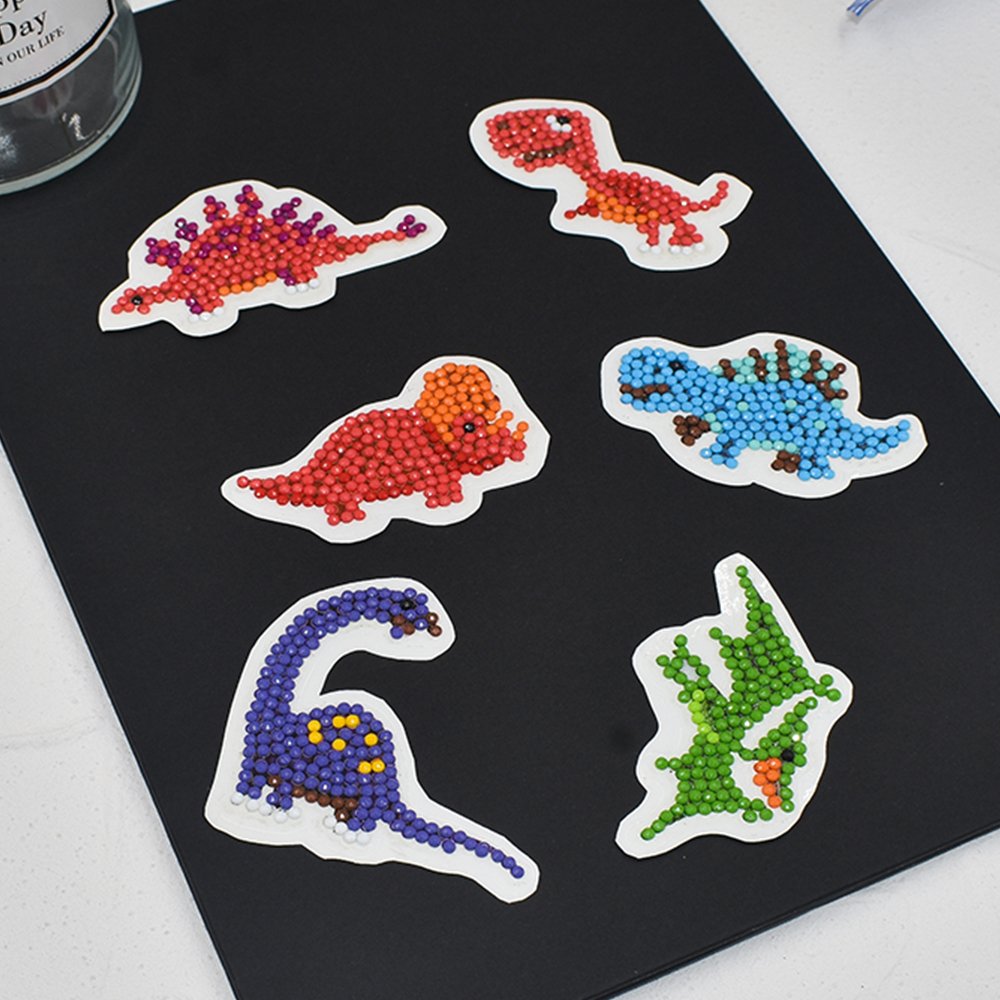 DIY Dinosaur Diamond Painting Stickers, Full Diamond Crystal Adhesive Stickers, Wholesale Children's Cartoon Stickers