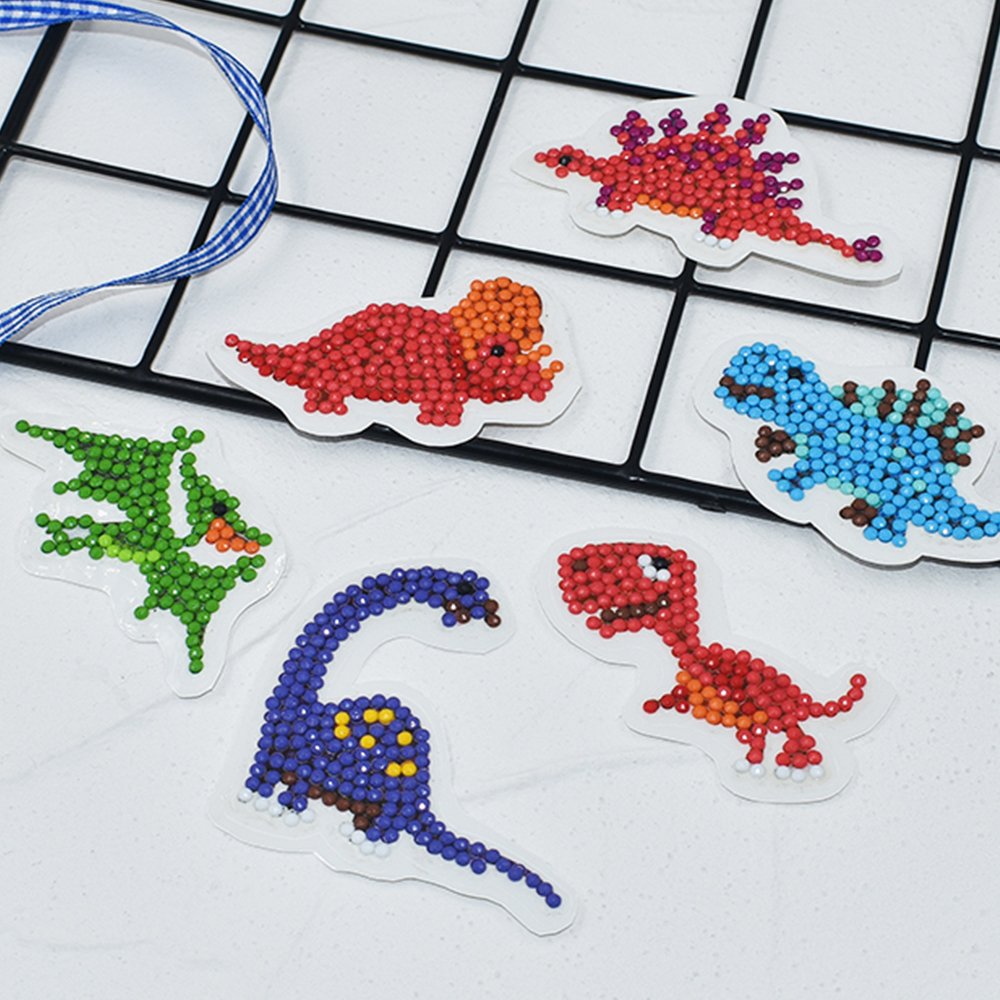 DIY Dinosaur Diamond Painting Stickers, Full Diamond Crystal Adhesive Stickers, Wholesale Children's Cartoon Stickers