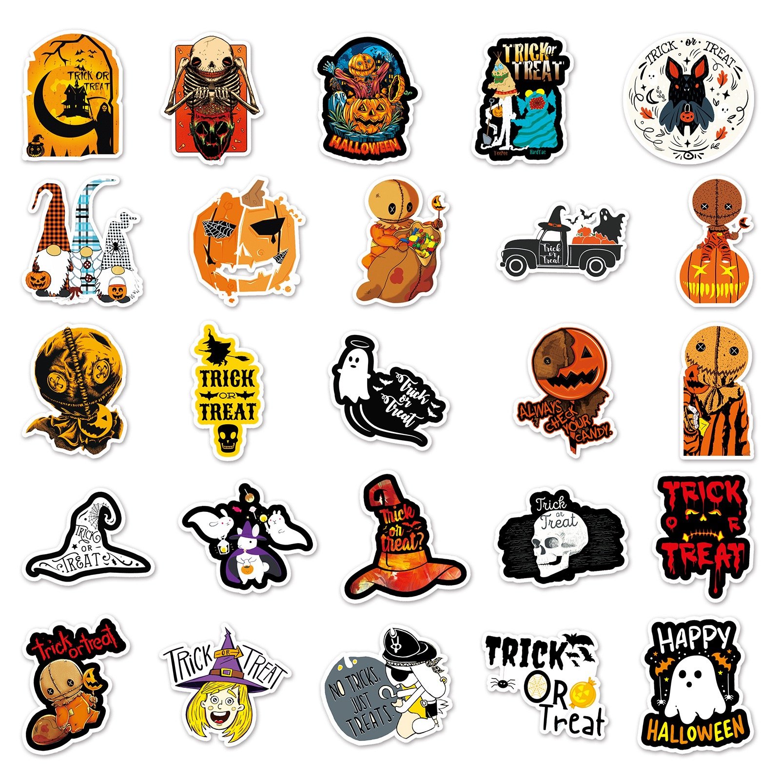 Vi-50 cartoons graffiti Halloween sticker packs for suitcase laptop motor scooter refrigerator decorative pvc