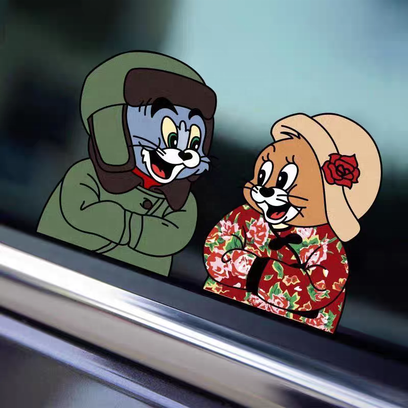 Custom Vinyl cartoon Car Sticker Weatherproof Die Cut Logo Window Sticker New style Lettering Decals Transfer car sticker